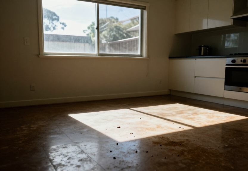 Cockroach infestation in a Canterbury kitchen before treatment